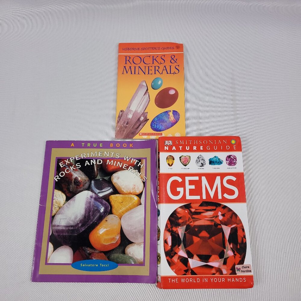Rocks Gems Minerals 3 Book Set Nature Guide Books